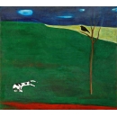 y15934複製畫-複製畫風景系列-常玉貓與烏鴉